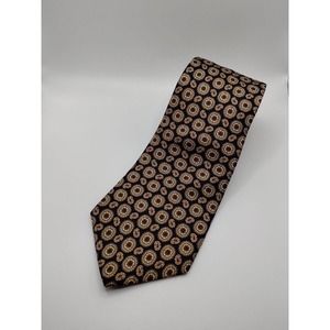 Guy Laroche-Paris-100% Silk Neck Tie , USA.Elegant Navy/Gold/Red Small Paisley